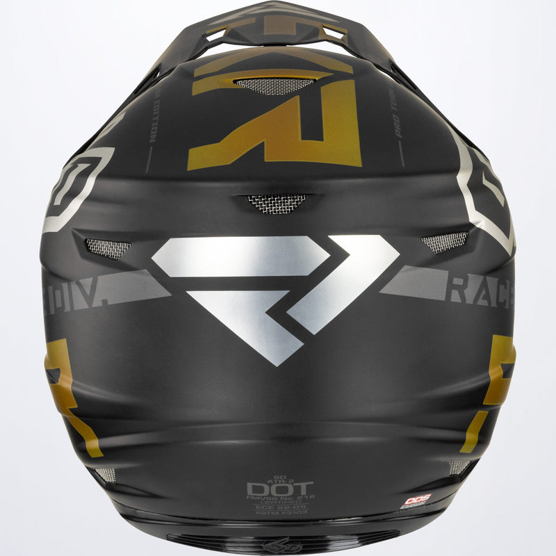 Chargez l'image dans la visionneuse de la galerie, 6D-ATR2_Helmet_BlackGoldCharChrome_210610-_1062_back
