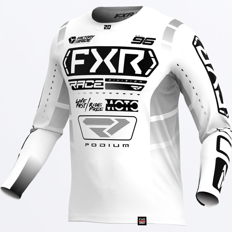 Chargez l'image dans la visionneuse de la galerie, CustomPodium_MXJersey_WhiteBlk_253337-_1001_front
