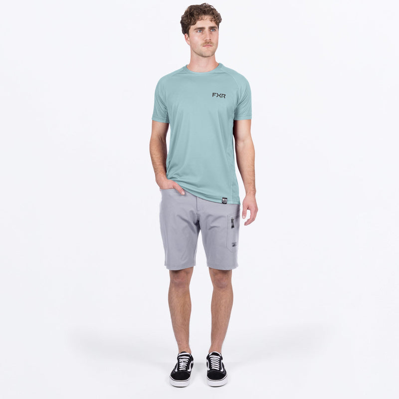 Chargez l'image dans la visionneuse de la galerie, AttackUPF_TShirt_M_BermudaAsphalt_252095-_5008_Fullbody
