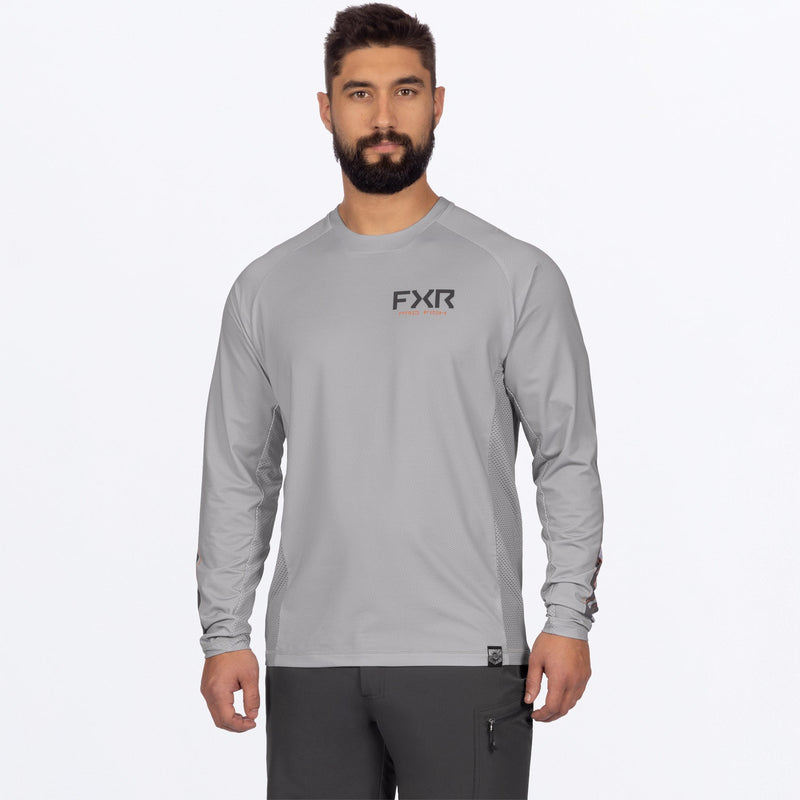 Chargez l'image dans la visionneuse de la galerie, MDerbyAirUPF_Longsleeve_GreyOrange_SKU_262099-_0530_Front
