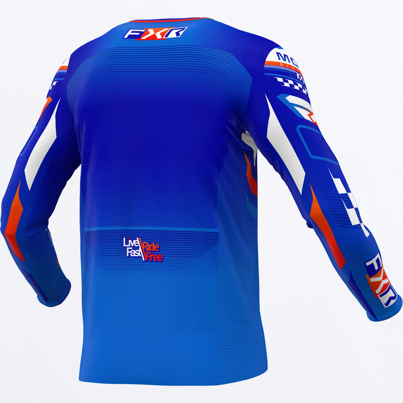 Chargez l'image dans la visionneuse de la galerie, Podium_Gladiator_MXJersey_YTH_BlueWhiteNukeRed_253314-_4001_back
