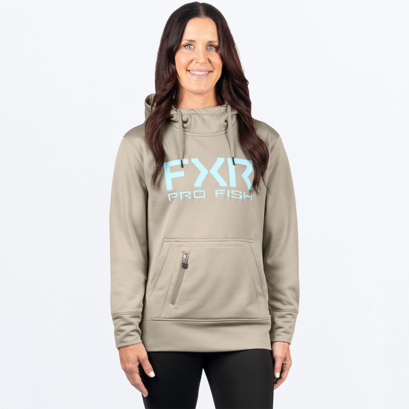 Chargez l'image dans la visionneuse de la galerie, WProFishTechPO_Hoodie_StoneMauiBlue_SKU_261219-_1743_Front
