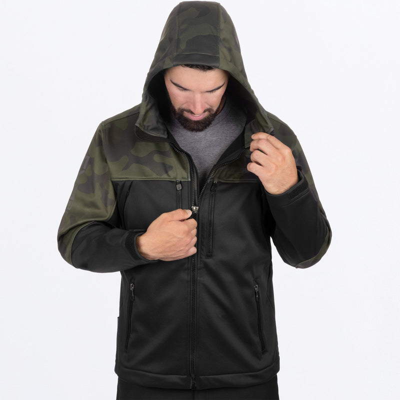 Chargez l'image dans la visionneuse de la galerie, ProSoftshell_Jacket_M_BlackArmyCamo_242001-_1076_Detail
