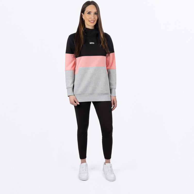 Chargez l'image dans la visionneuse de la galerie, Stripe_PO_Hoodie_W_BlackMutedMelon_241218-_1093_Fullbody
