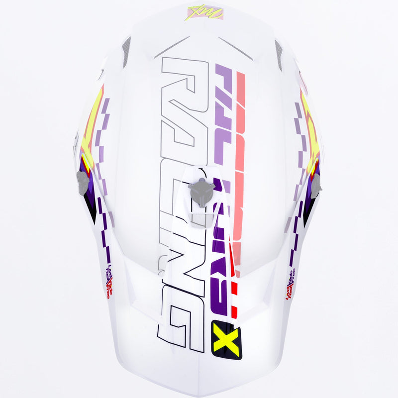 Chargez l'image dans la visionneuse de la galerie, ClutchRaceDivHelmet_Peak_WhitePurpleRed_SKU_261707-_0180_Front
