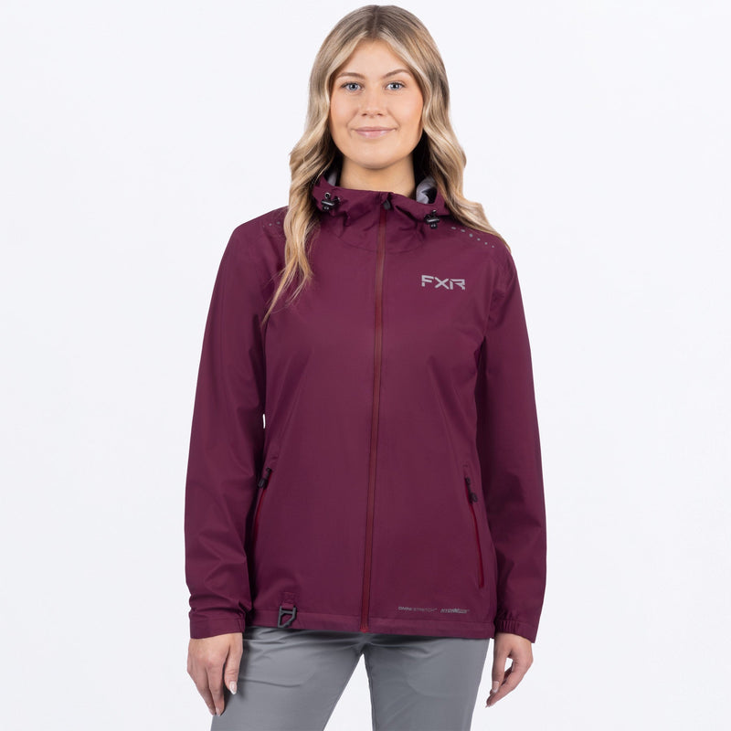 Chargez l'image dans la visionneuse de la galerie, AdventureLiteTriLaminate_Jacket_W_Merlot_242206-_2700_front
