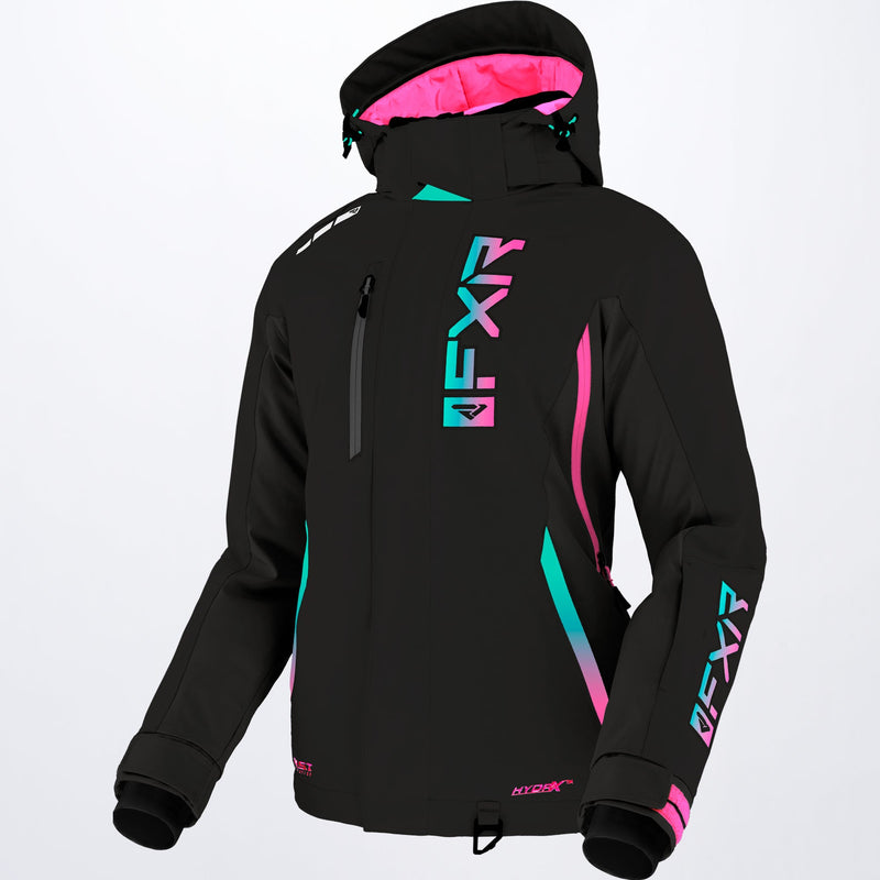 Chargez l'image dans la visionneuse de la galerie, EVO_Jacket_W_BlackMintElecPinkFade_220222-_1052_front
