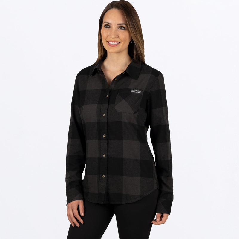 Chargez l'image dans la visionneuse de la galerie, WTimberFlannel_Shirt_CharcoalBlack_SKU_231209-_0810_Front
