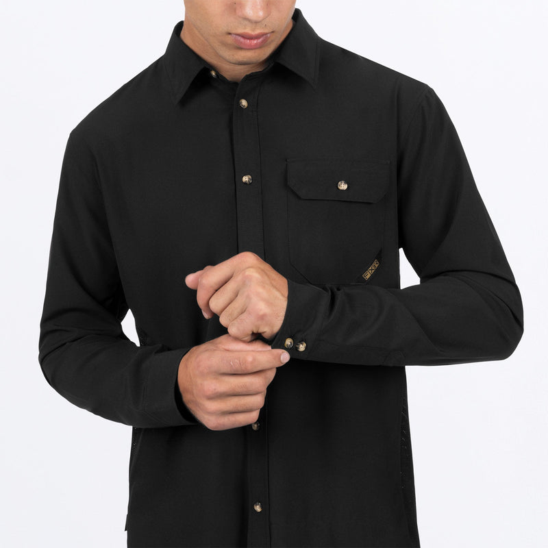 Chargez l'image dans la visionneuse de la galerie, MBreezePerformanceUPFLS_Shirt_Black_SKU_232043-_1000_Extra2
