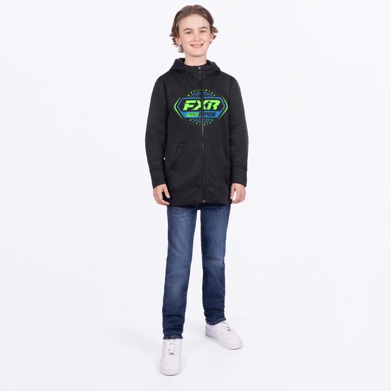Chargez l'image dans la visionneuse de la galerie, RaceDiv_TechZip_Hoodie_Y_BlackLime_251502-_1070_Fullbody
