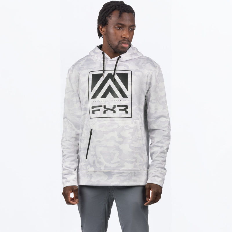 Chargez l'image dans la visionneuse de la galerie, Adrenaline_TechPOHoodie_M_WhiteCamoBlack_248301-_0210_modelfront
