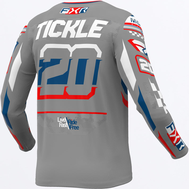 Chargez l'image dans la visionneuse de la galerie, CustomPodiumGladiator_MXJersey_GreyWhiteRed_253338-_0501_back
