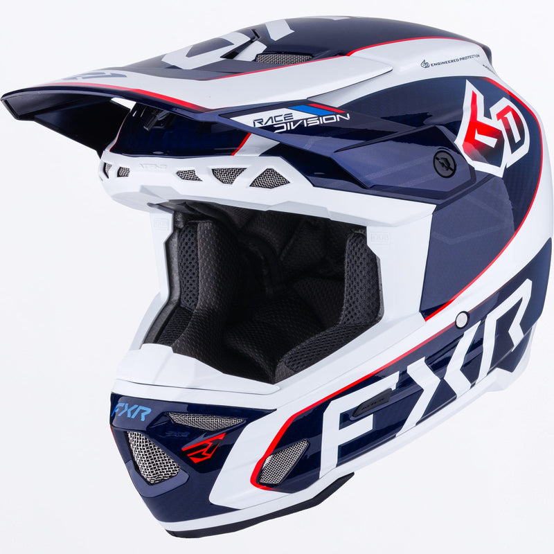 Chargez l'image dans la visionneuse de la galerie, 6DATR-3FIM_Helmet_WhiteRedBlue_SKU_260630-_0120_Front
